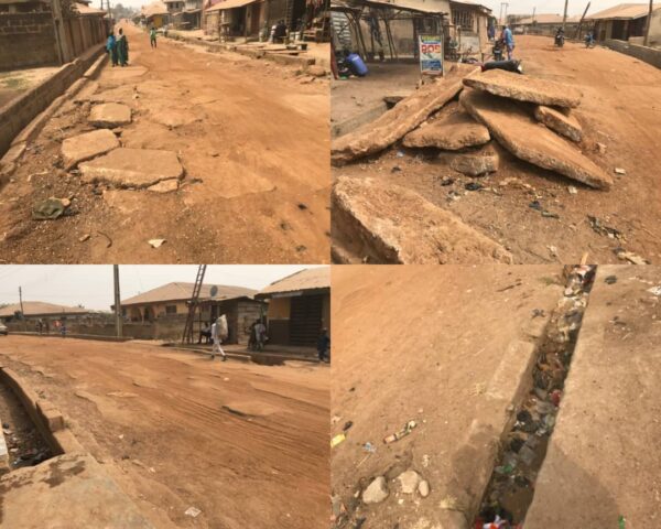 Poor drainage and deplorable state of Agbarigidoma-Oloje road project.