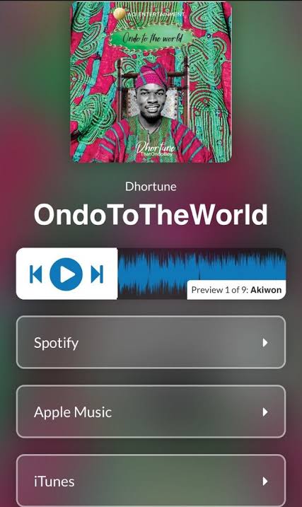  A review of Dhortune’s debut album ‘Ondo To The World’