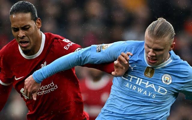 Manchester City vs Liverpool, Virgil van Dijk, Erling Haaland