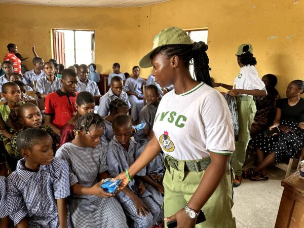 A National Youth Service Corps (NYSC) member, Victoria Oluwatosin Toluwaloju (KG/24B/0206) empowers students in Kogi state.