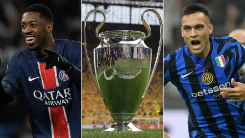 PSG's forward, Ousmane Dembele (left) with Inter Milan forward, Lautaro Martinez (right). Photo Credit- The Sporting News