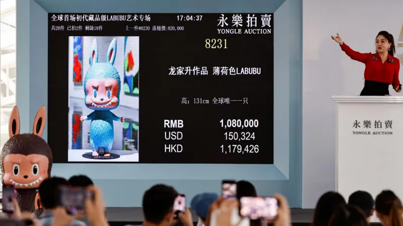 Labubu: The human-sized doll sold for more than $150,000
