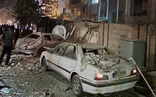 Photo of aftermath of Israel's strike on Iran. Photo Credit- Times of Israel