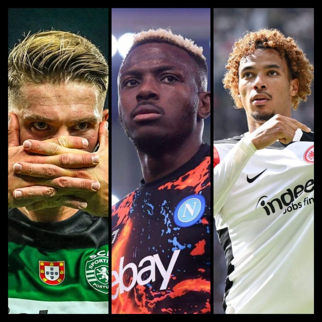 Gyokeres, Osimhen, and Ekitike as Manchester United striker target. Photo Credit- Author's collage