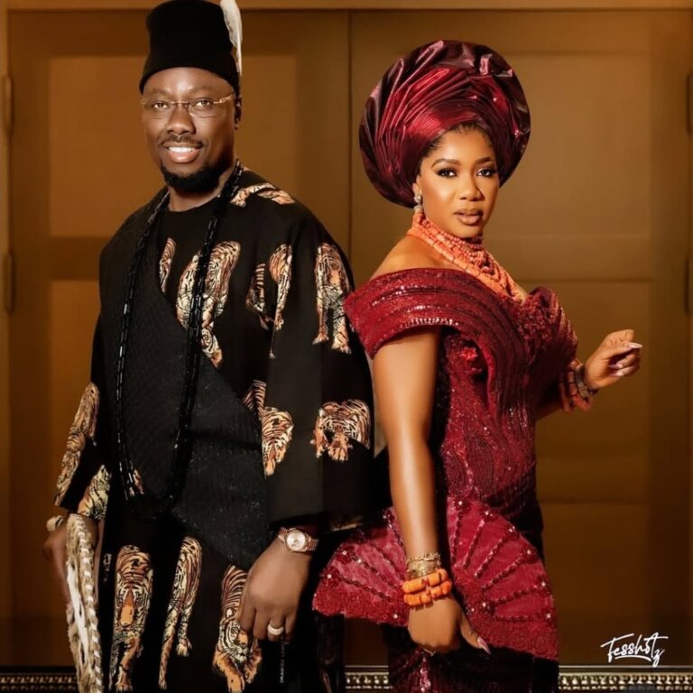 Obi Cubana with wife, Lush Eby on their 17th marriage anniversary. Photo Credit- Bella Naija
