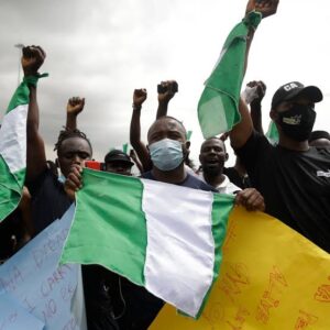 Nigerians exercising their civil liberty in a peaceful protest against bad leadership. Photo Credit- WSJ