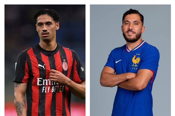 Manchester City potential midfield signees: Tijjani Reijnders (left) and Rayan Cherki (right). Photo Credit- Manchester Evening News