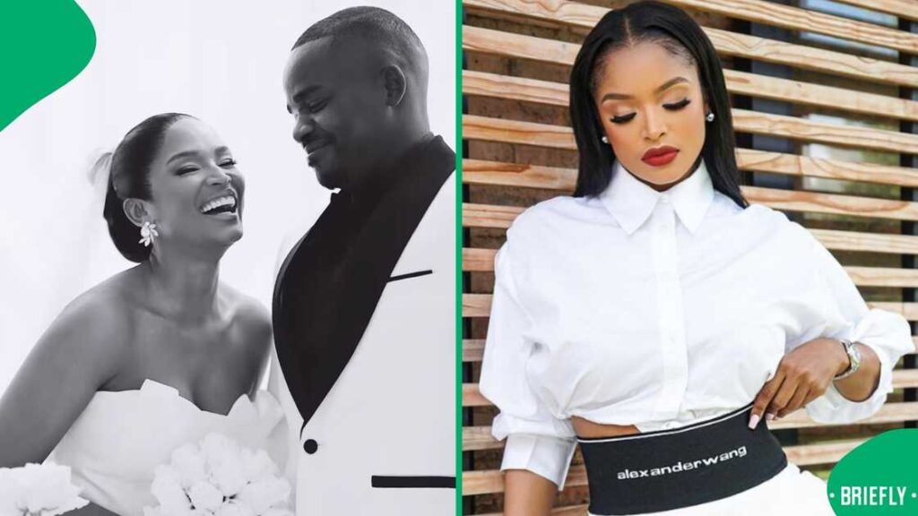 Ayanda Thabethe and Peter Matsimbe seal their love in an intimate wedding ceremony after four years together and raising two sons.