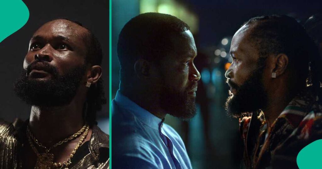 Bucci Franklin mesmerizes as Oboz — the charismatic friend who lures Efe into cybercrime in Kemi Adetiba’s gritty thriller To Kill a Monkey.
