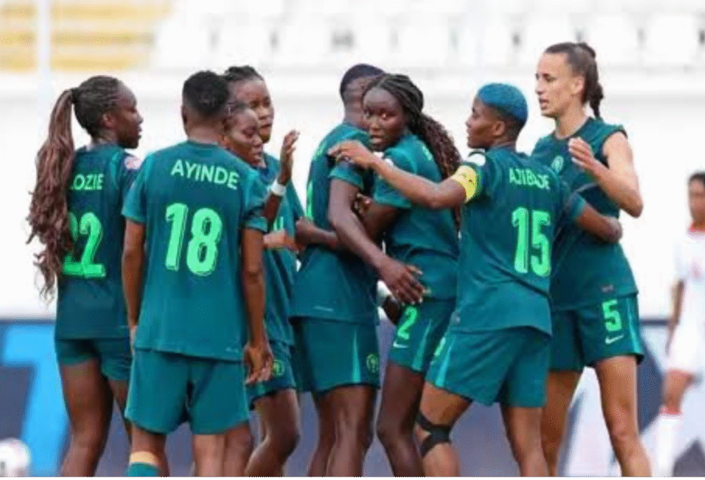 Super Falcons in celebration. Photo Credit- Super Sports