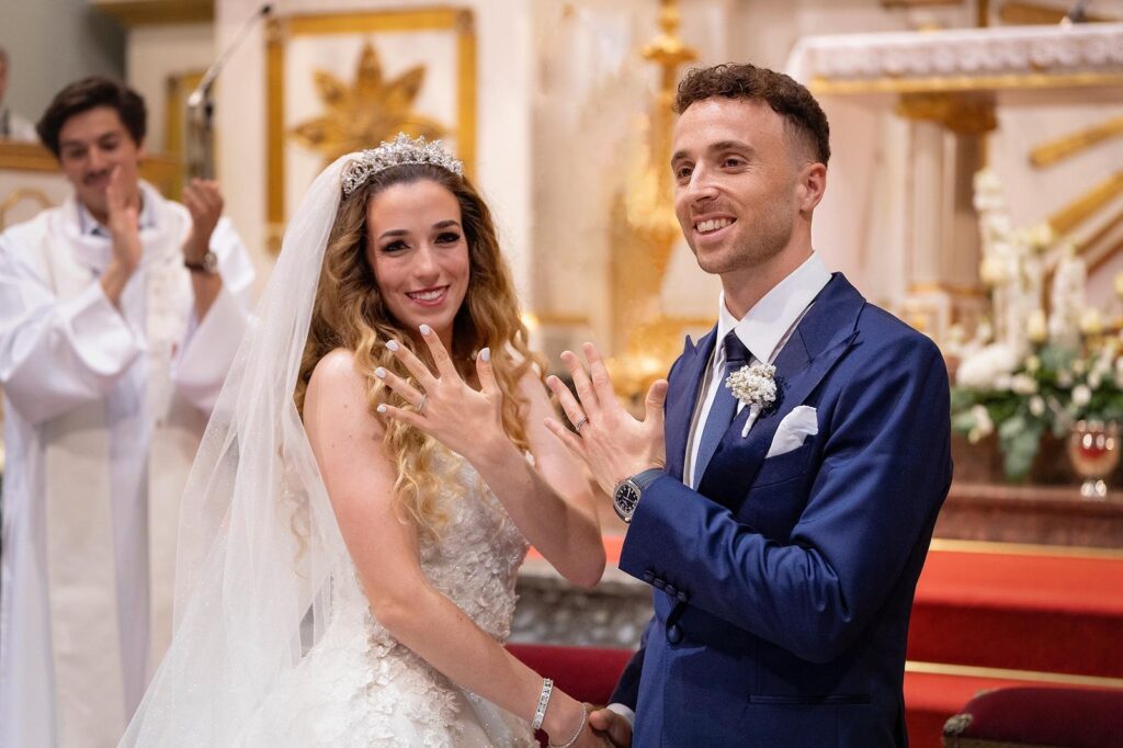 Diogo Jota and Rute Cardoso on their wedding day, just days before the tragedy.