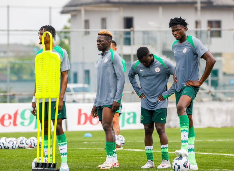 Super Eagles B Team in training for 2025 CHAN. Photo Credit- OwngoalNigeria.com