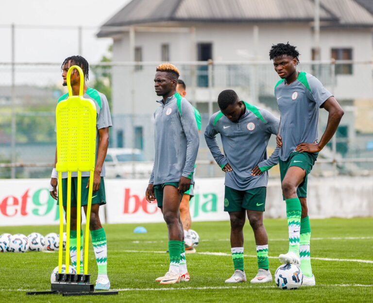 Super Eagles B Team in training for 2025 CHAN. Photo Credit- OwngoalNigeria.com