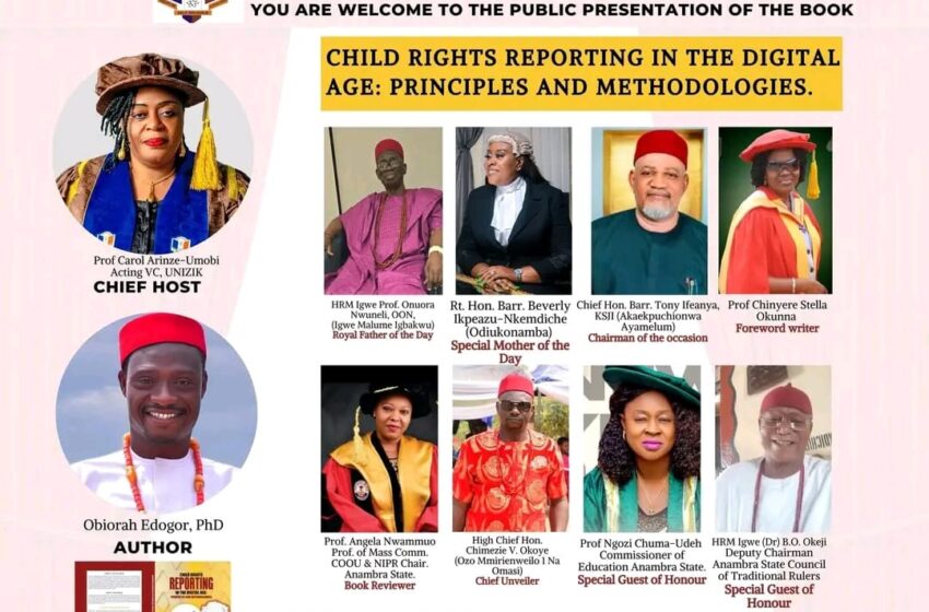 UNIZIK Lecturer launches TETFund-sponsored book on child rights