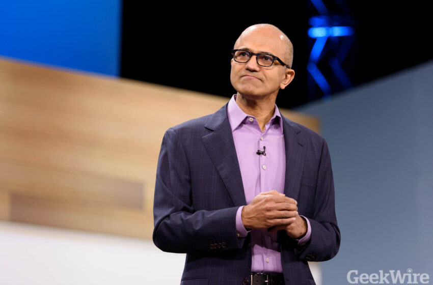 Microsoft CEO Satya Nadella speaking