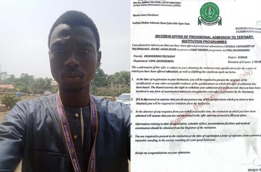 JAMB’s rejection and later rectification of a FUTA graduate’s admission raises questions about transparency and coordination in Nigeria’s higher education system.