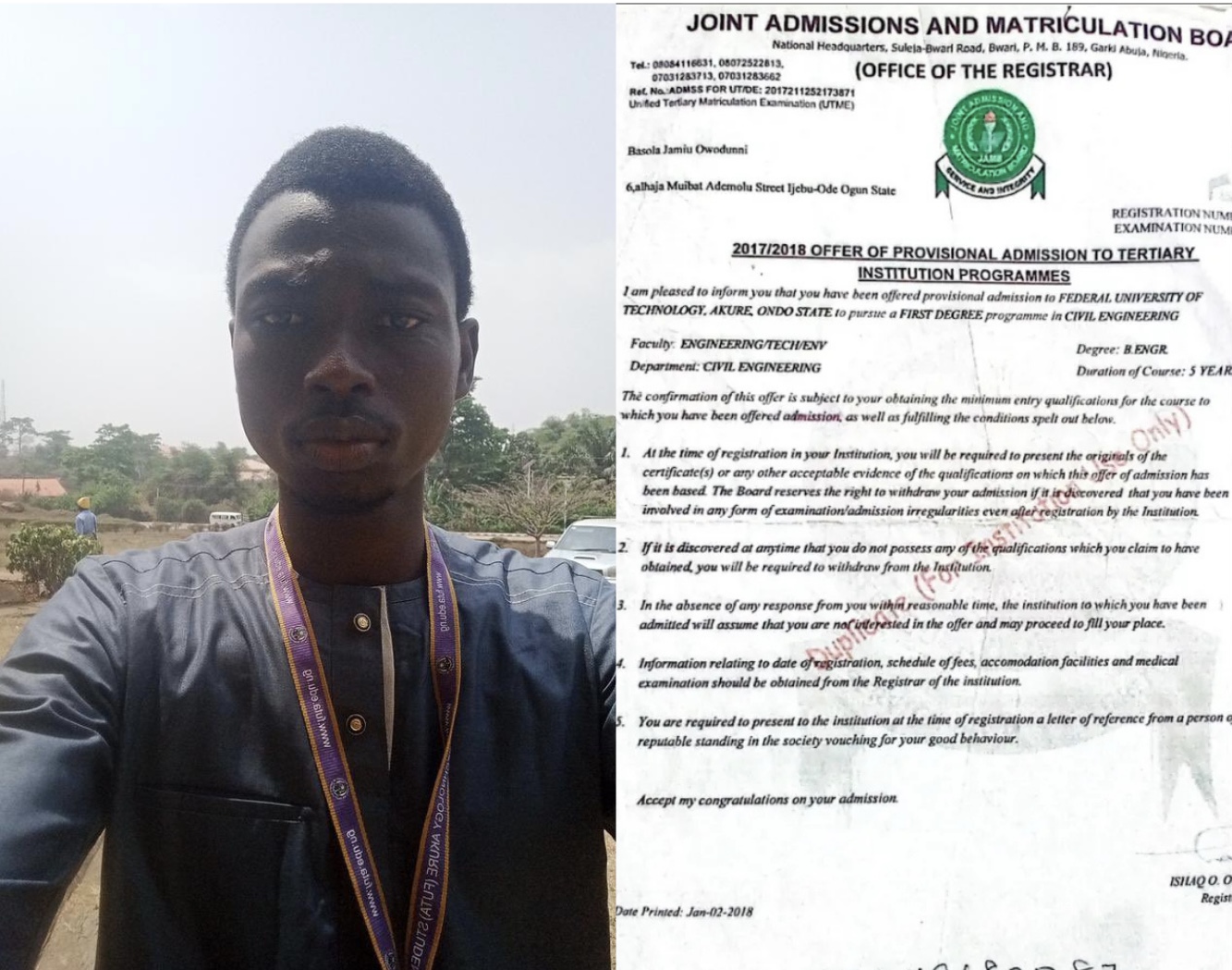 JAMB’s rejection and later rectification of a FUTA graduate’s admission raises questions about transparency and coordination in Nigeria’s higher education system.