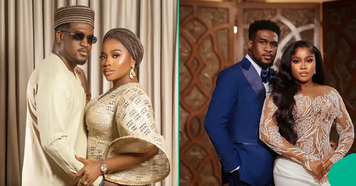 Blogger's post sparks pregnancy rumours for Veekee James and husband Femi Atere, but no confirmation yet—just speculation and fan excitement. Photo credit: Legit.ng.