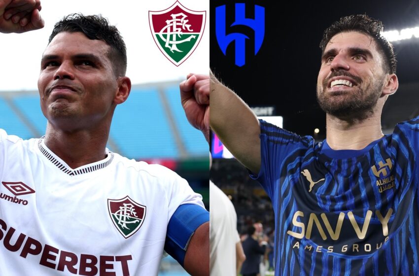 Fluminense defender, Thiago Silva (left) with Al-Hilal midfielder, Ruben Neves (right). Photo Credit- Opta Analyst