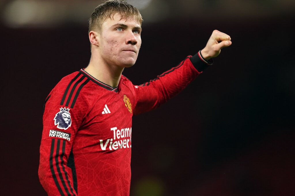 Manchester United forward, Rasmus Hojlund. Photo Credit- Manchester United App
