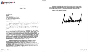 Trump's Letter firing Lisa Cook via Truth Social