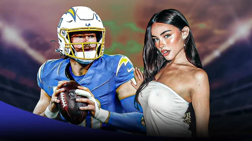 Chargers’ Justin Herbert fuels romance rumors after being seen with singer Madison Beer.