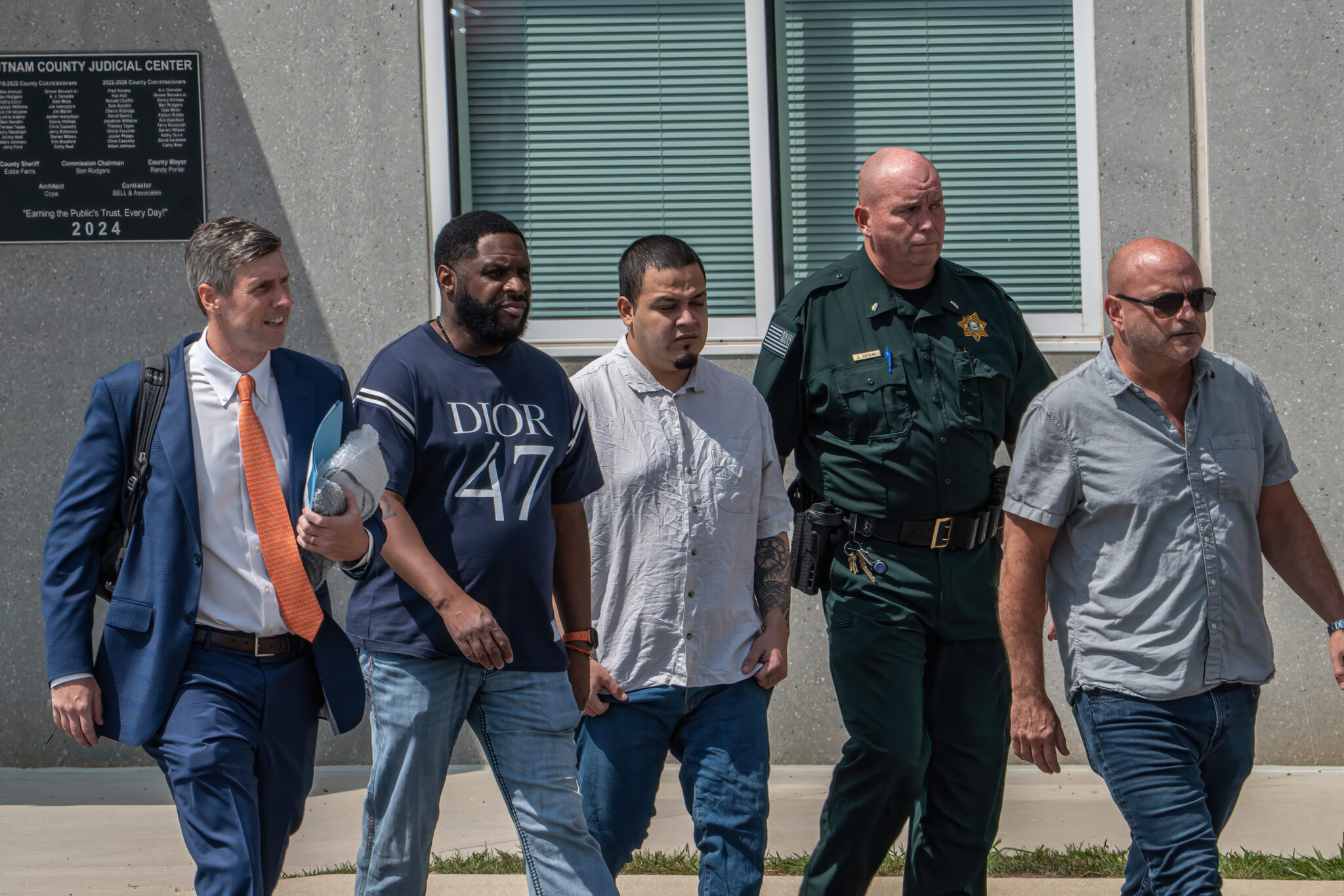 Kilmar Abrego García after release from Tennessee jail amid deportation talks.