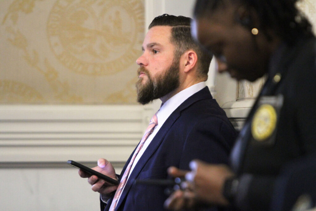 Rep. RJ May, R-West Columbia, pictured Wednesday, Dec. 4, 2024, resigned his House seat following charges of distributing child sexual abuse material. (Photo by Mary Ann Chastain/Special to the SC Daily Gazette)