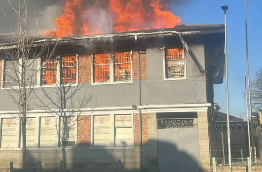 South Africa’s Germiston Home Affairs office on fire
