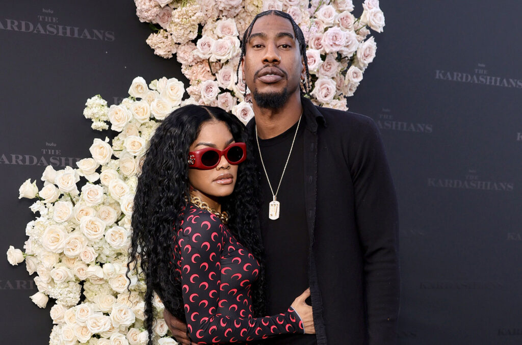 Teyana Taylor and her Ex husband, Iman Shumpert on a red carpet.