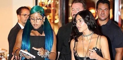 In photos: Kim Kardashian and North West step out in coordinated goth-glam looks during Roman Holiday