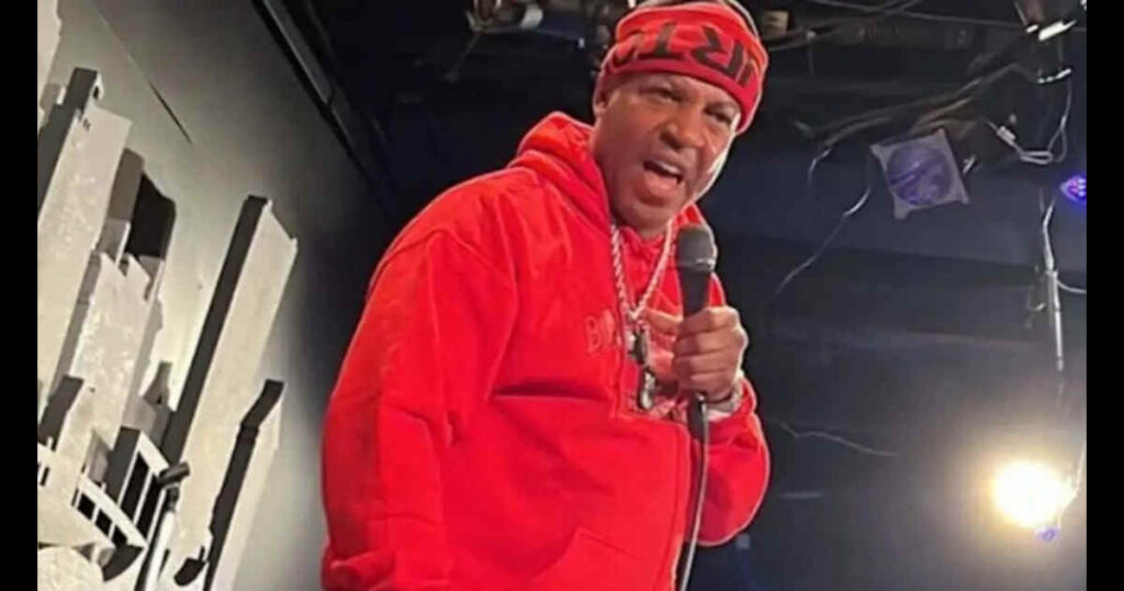 Late comedian Reginald Carroll during a stand-up performance