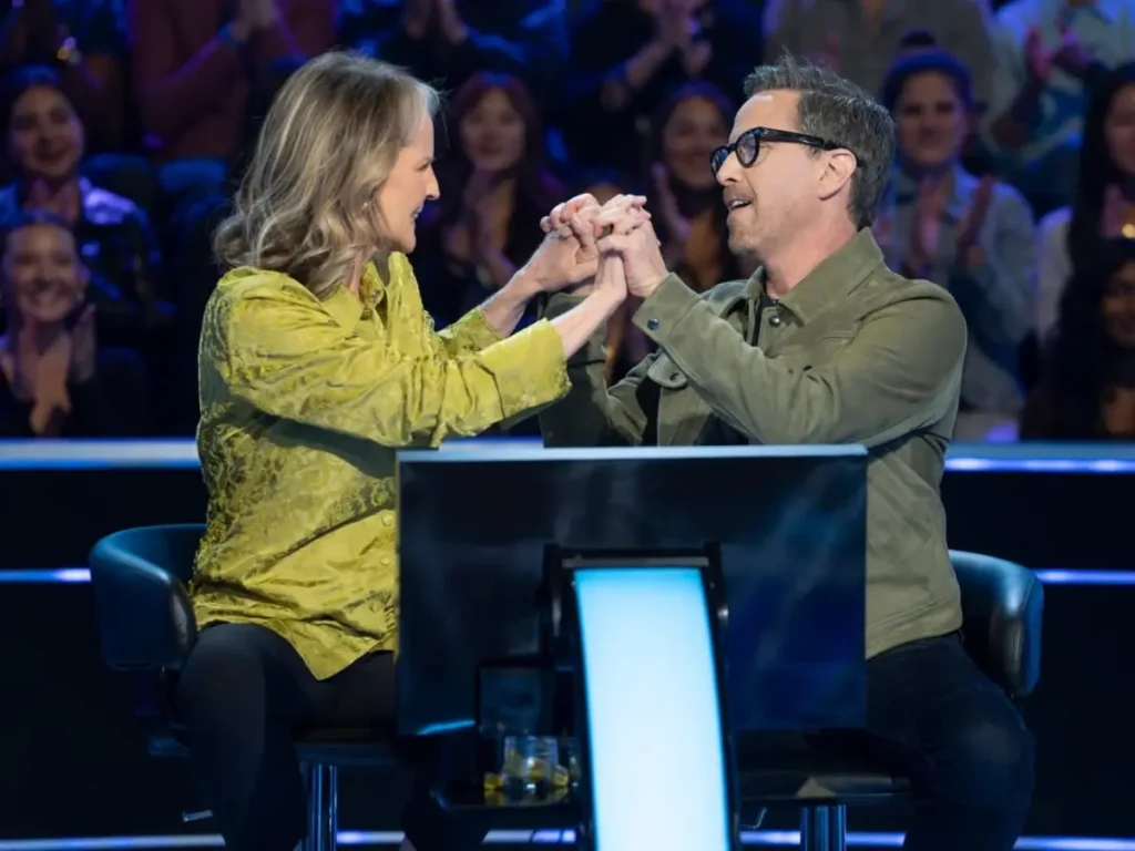 Helen Hunt and Dan Bucatinsky on Millionaire, walking away with $125,000.