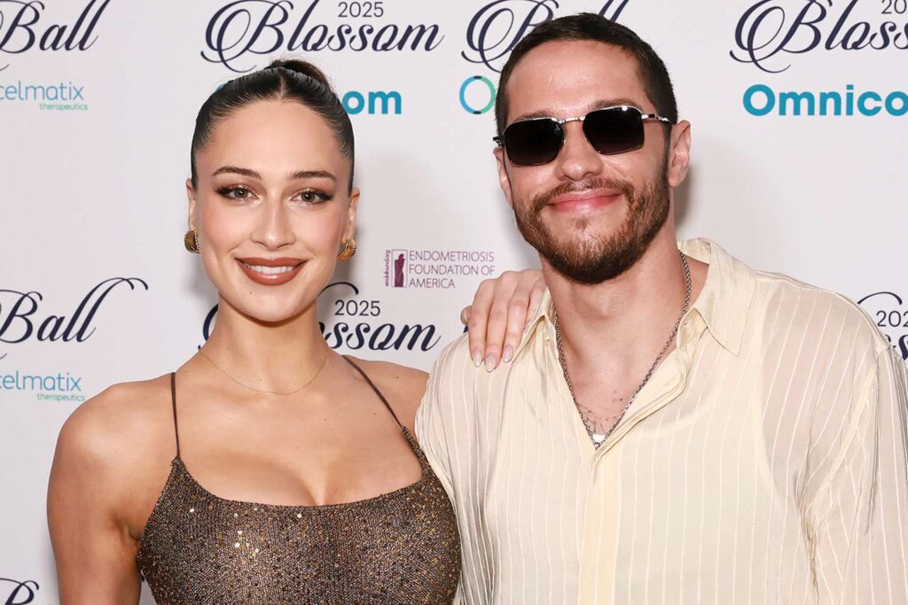 Elsie Hewitt and Pete Davidson attend the 13th Annual Blossom Ball on May 15, 2025, in New York City. Credit: Theo Wargo/Getty
