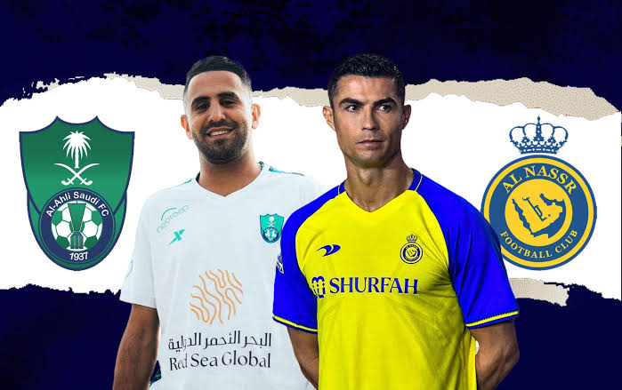 Al-Ahli forward, Riyad Mahrez (left) and Al-Nassr forward (right). Photo Credit- Khel Now