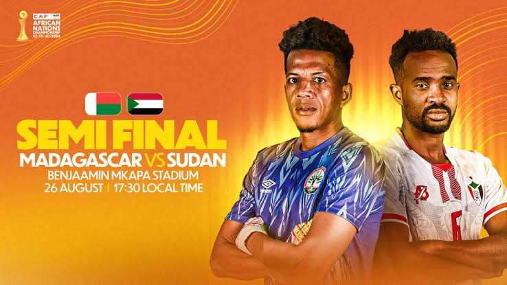 Madagascar vs Sudan in a crucial 2024 CHAN semi-final. Photo Credit- CAF online