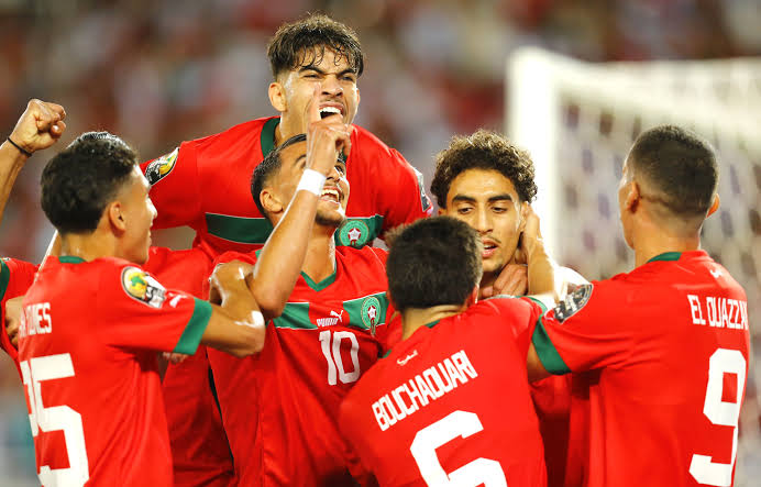 Morocco 2024 CHAN team in celebration after winning a match. Photo Credit- CAF online