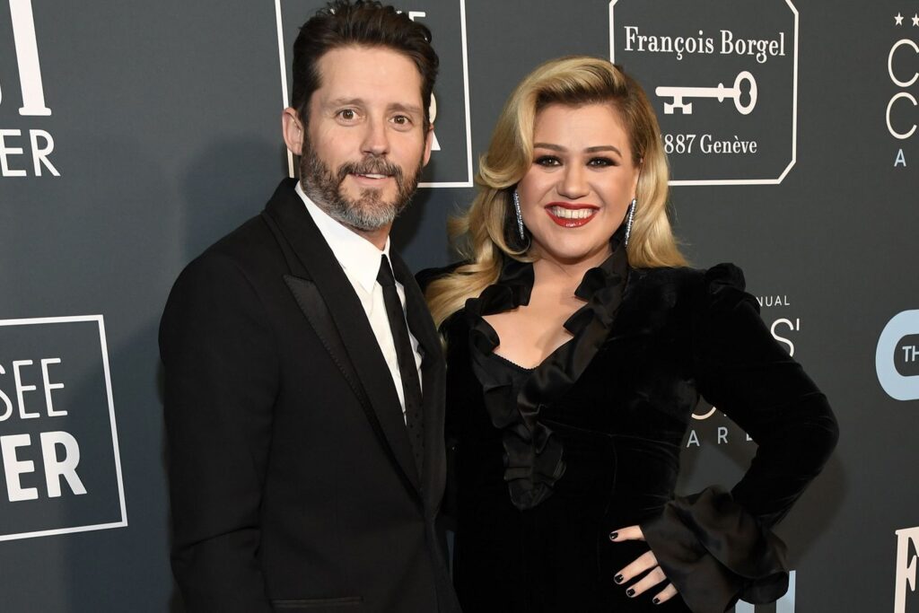 Brandon Blackstock and Kelly Clarkson. Credit: Kevin Mazur/Getty Images