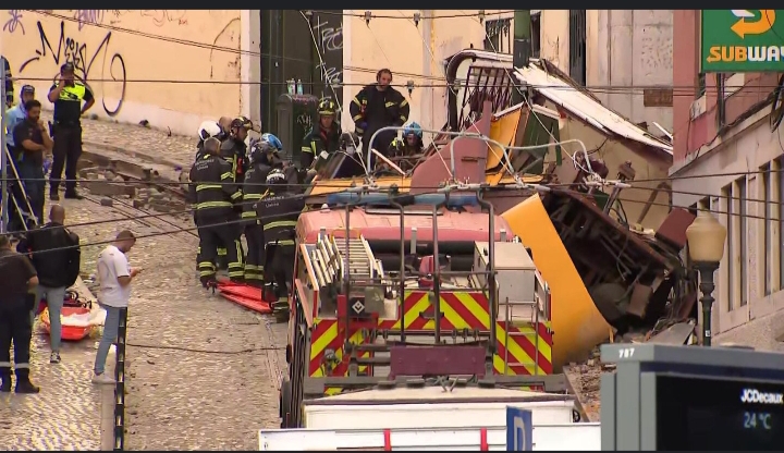Lisbon’s iconic Gloria funicular derails, leaving 15 dead and dozens injured