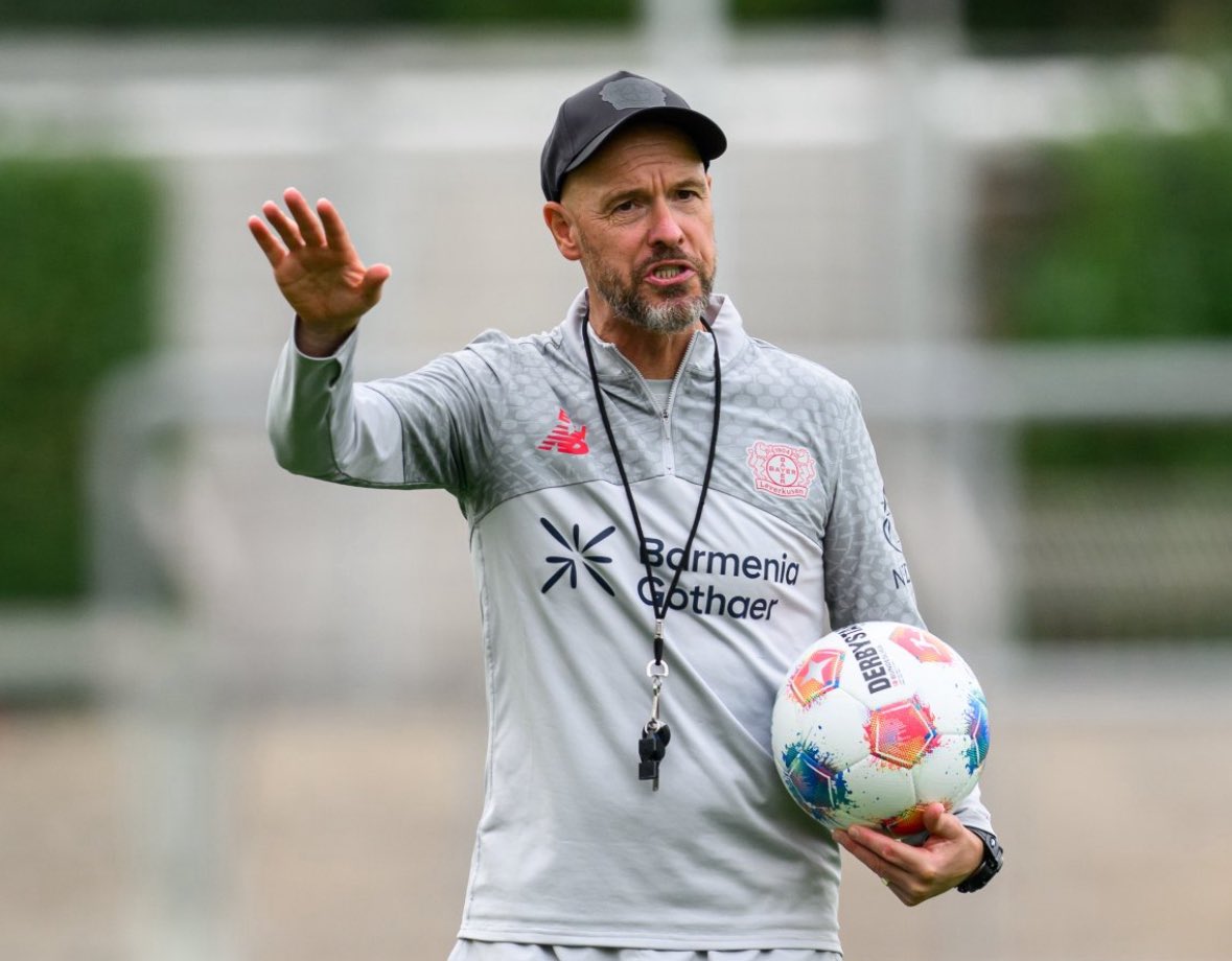 Dismissed Bayer Leverkusen manager, Erik ten Hag. Photo Credit- Fabrizio Romano/X