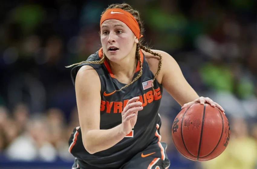 Syracuse Orange guard Tiana Mangakahia in 2017. Image Credit: Robin Alam / Icon Sportswire via Getty Images
