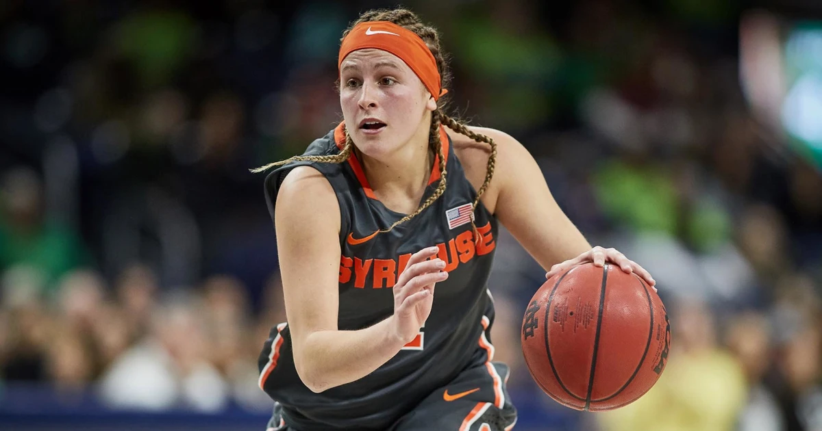 Syracuse Orange guard Tiana Mangakahia in 2017. Image Credit: Robin Alam / Icon Sportswire via Getty Images