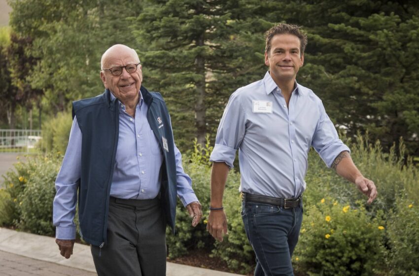 Media mogul Rupert Murdoch (left) and his son, Lachlan. The Murdoch family has reached a deal that will see Lachlan Murdoch cement control of the family media empire. | BLOOMBERG