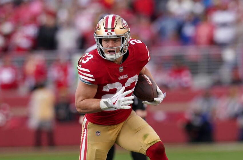 San Francisco 49ers star running back, Christian McCaffrey.