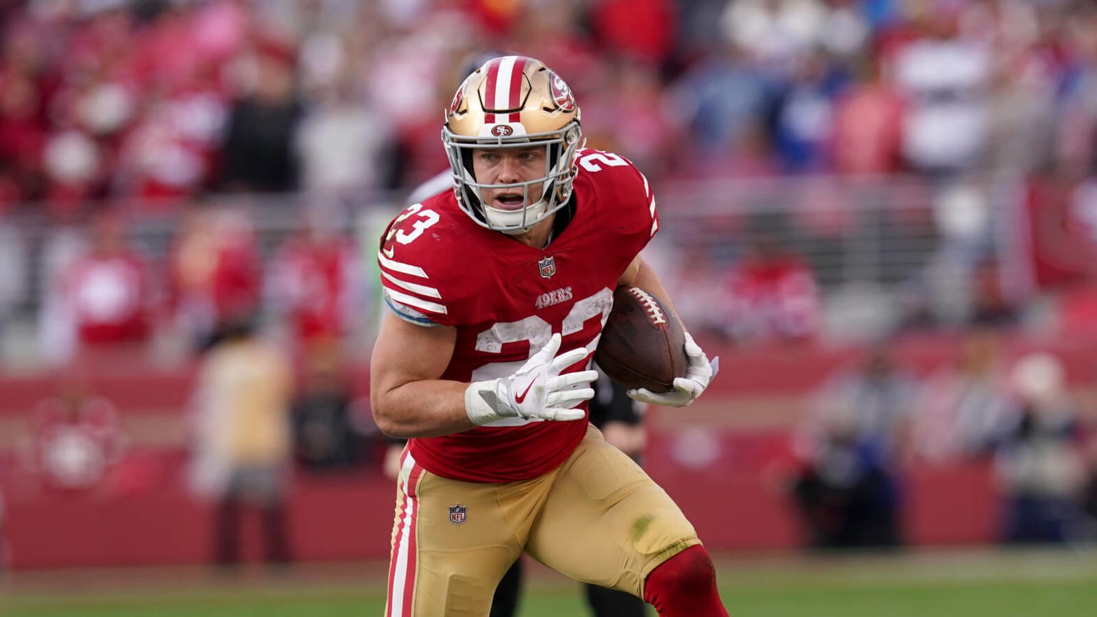 San Francisco 49ers star running back, Christian McCaffrey.