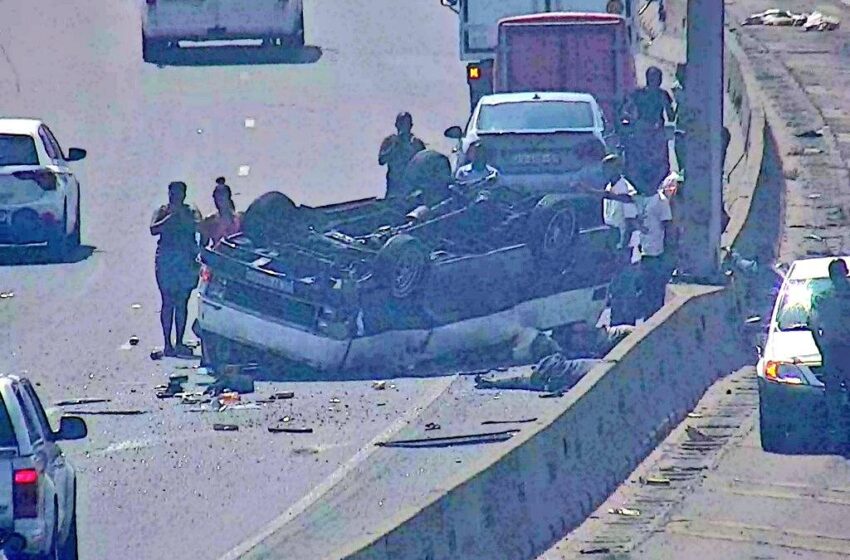 Five killed in N1 North minibus taxi crash, causing major traffic delays in Midrand