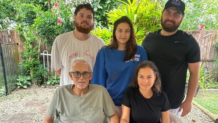 Survivor crew member Vince Costello (bottom left) and his family. Image Credit: Jesse Jensen
