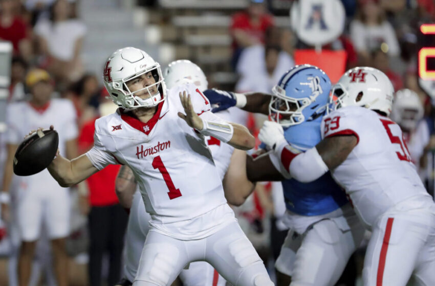 Houston's Conner Weigman. Image Credit: AP Photo/Michael Wyke
