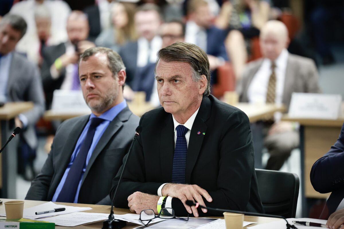 Jair Bolsonaro during questioning at the Supreme Court (photo credit: Antonio Augusto/STF via Flickr)