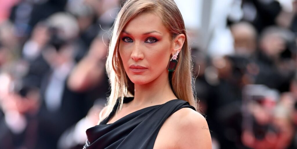 Bella Hadid on a red carpet. Image Credit: Getty Images